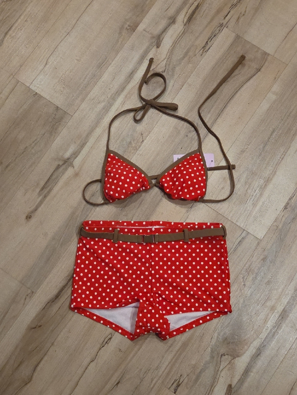 Red And White Polka Dot Boy Short Bikini Wild Fable NWT Sold Out!